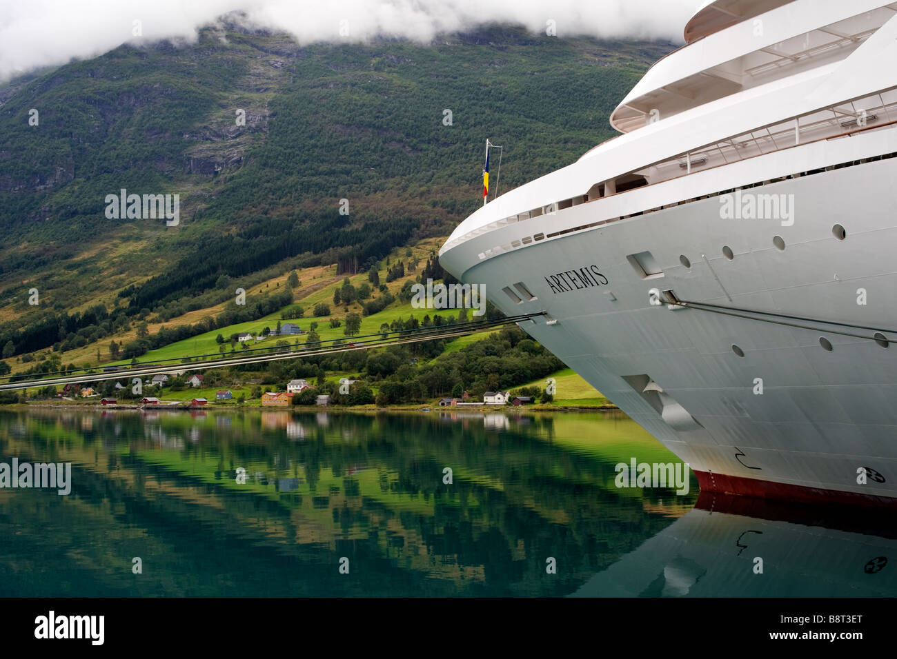 P O Cruise Ship Artemis Berthed In Olden Norway Stock Photo Alamy