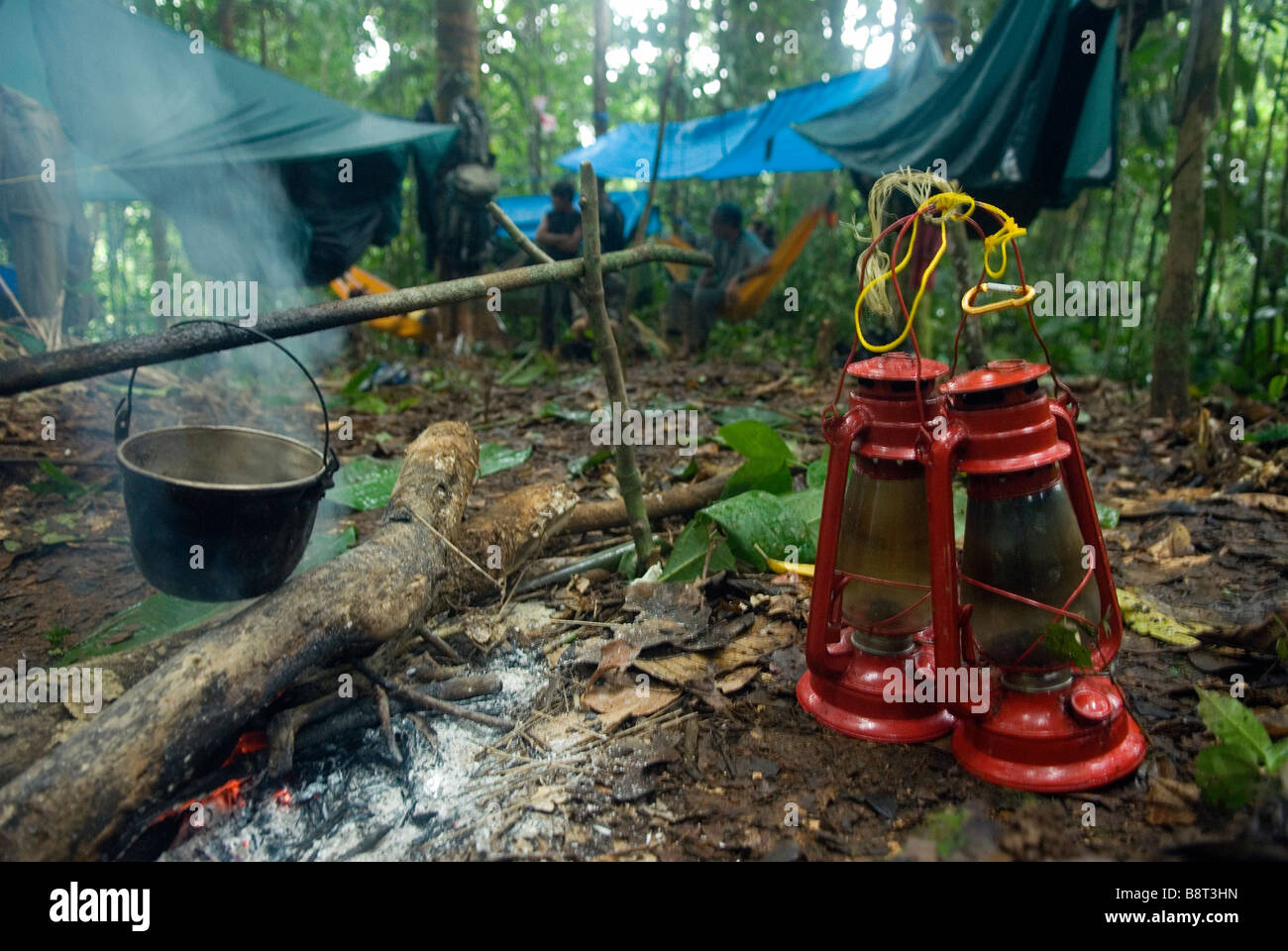 Jungle camp in Panama's infamous Darien region Stock Photo Alamy