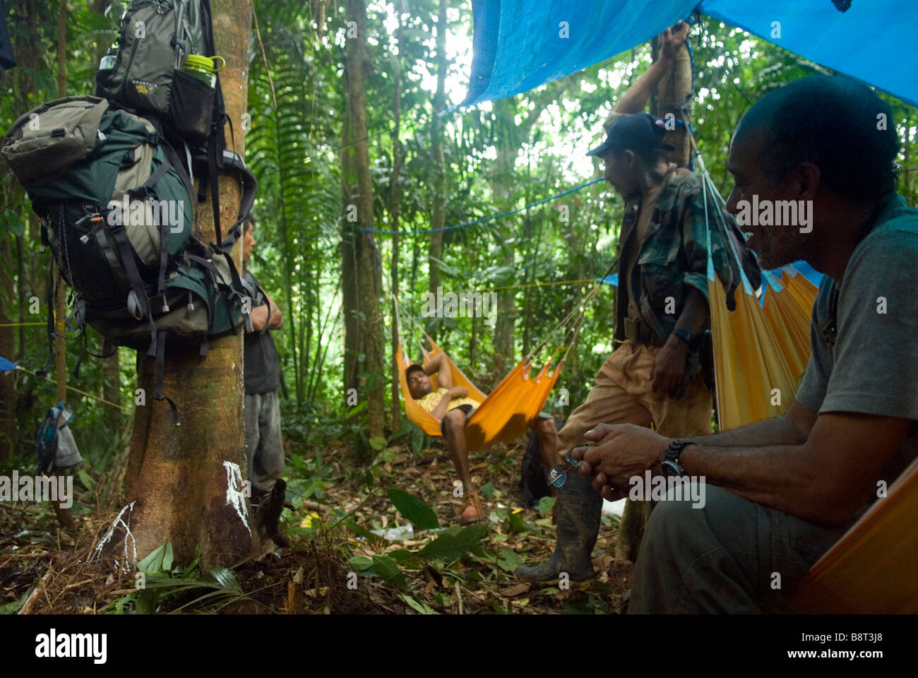 Jungle camp in Panama's infamous Darien region Stock Photo Alamy
