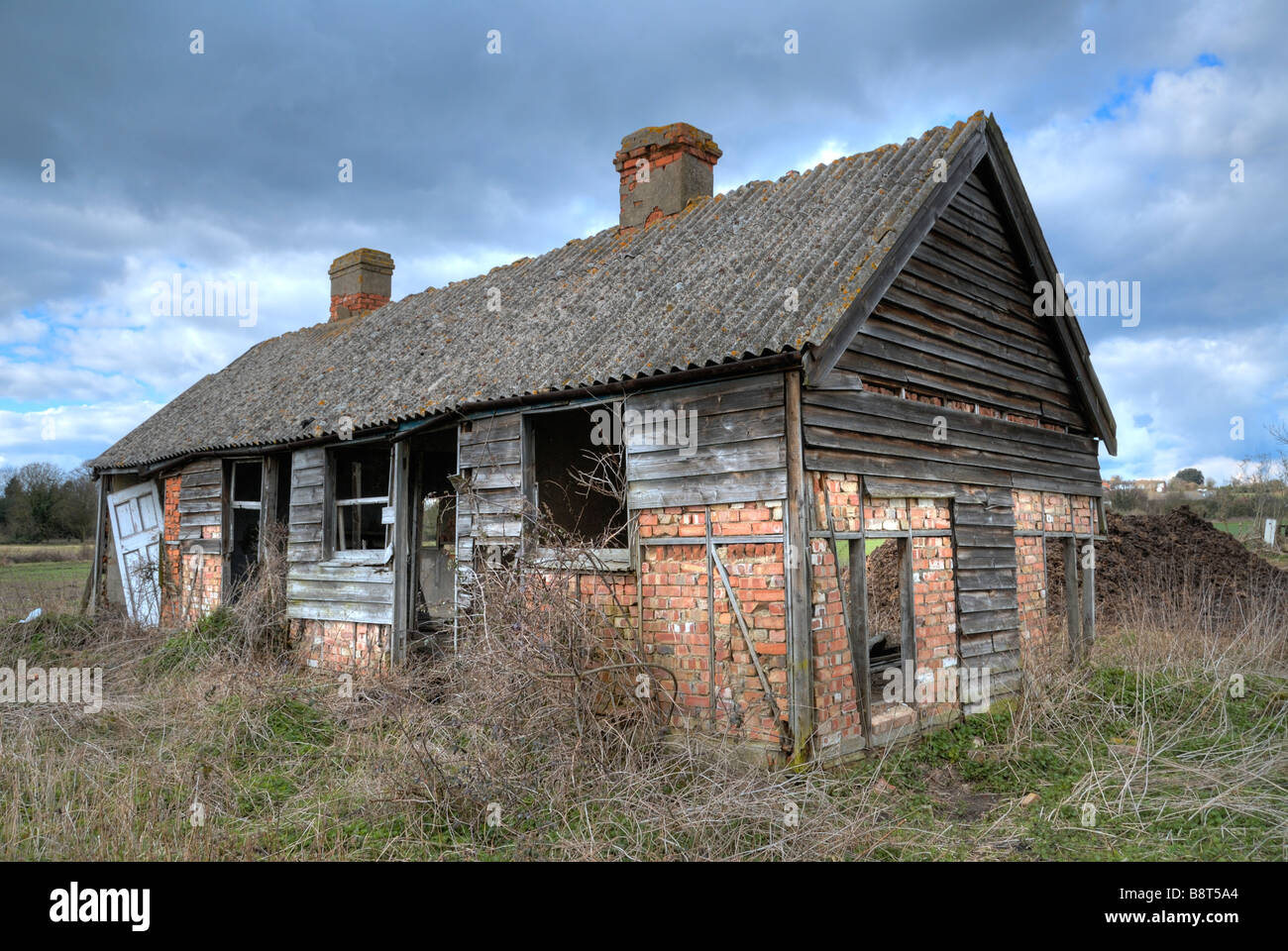 Ruined farm building Stock Photo