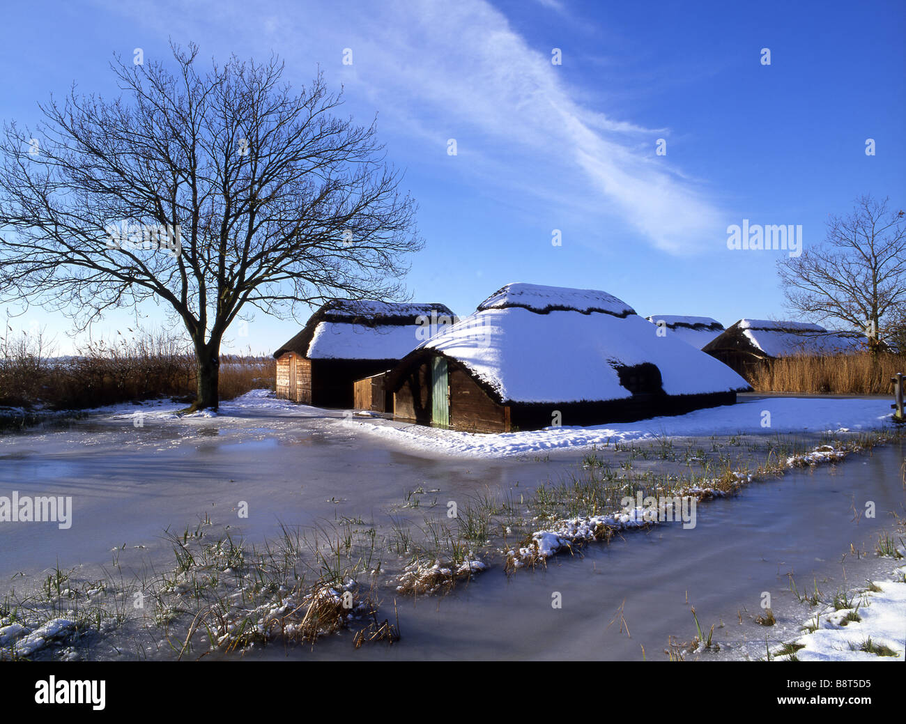 Hickling boat sheds, Hickling Broad, Norfolk Broads Stock Photo Alamy