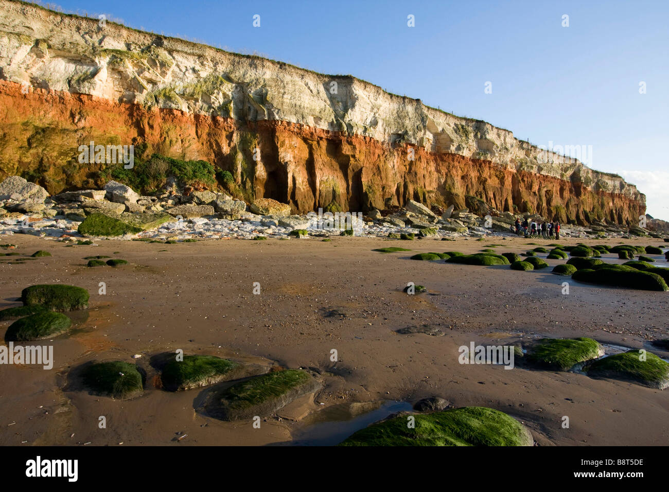 hunstanton norfolk cliff strata from beach east anglia england uk gb Stock Photo - Alamy