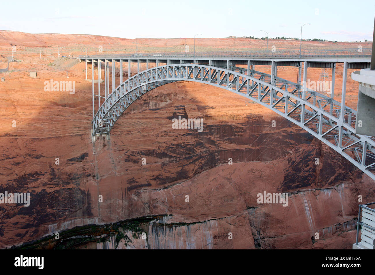 Glen Canyon Bridge at Glen Canyon Dam, Page, Arizona Stock Photo