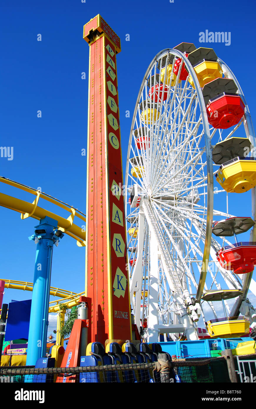 Pacific Park Funfair, Santa Monica Pier, Santa Monica, Los Angeles ...