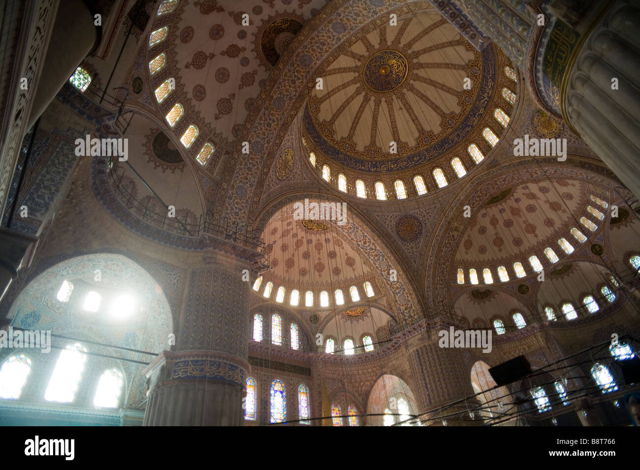 Interior of the Sultan Ahmed Blue Mosque in Istanbul, Turkey Stock ...