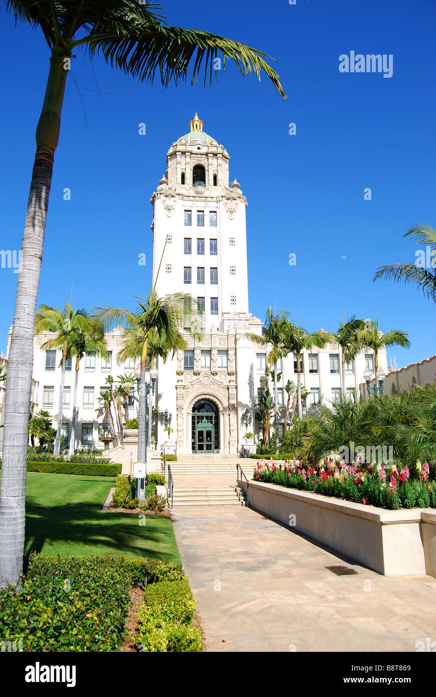 Beverly Hills City Hall, N Rexford Dr, Beverly Hills, Los Angeles, California, United States of America Stock Photo