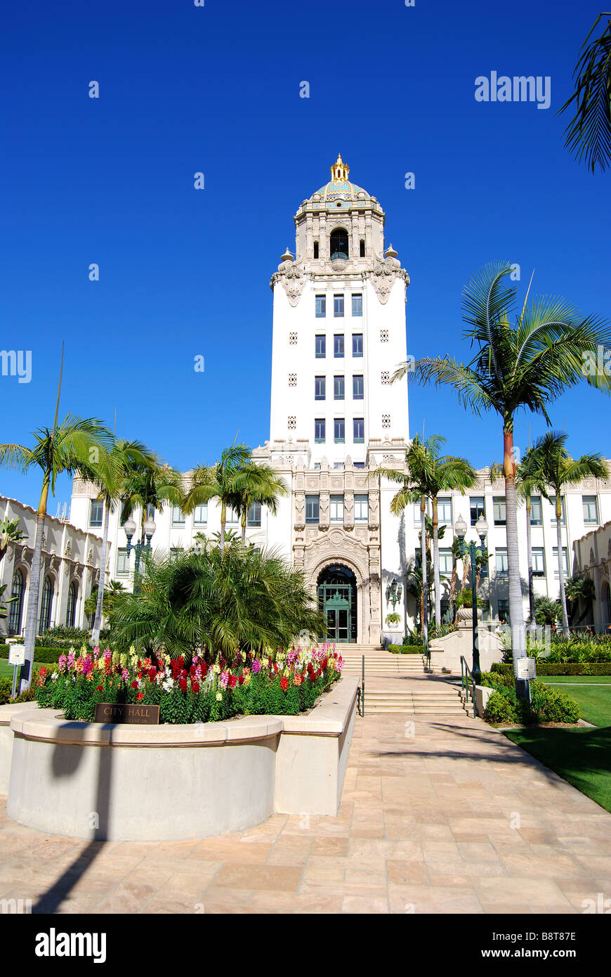 Beverly Hills City Hall, N Rexford Dr, Beverly Hills, Los Angeles, California, United States of America Stock Photo