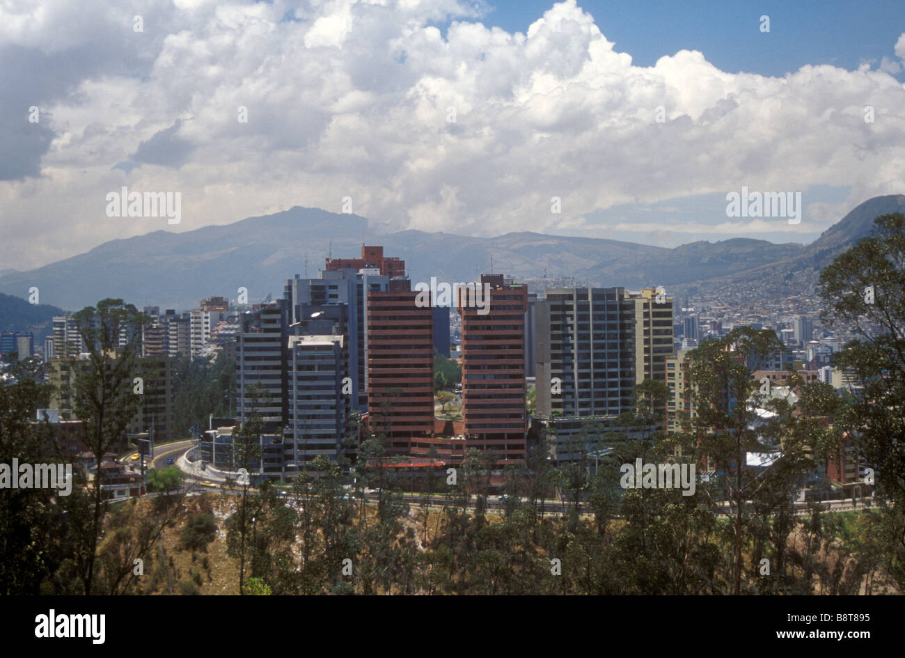 High rise condominiums, apartment buildings, and office buildings in