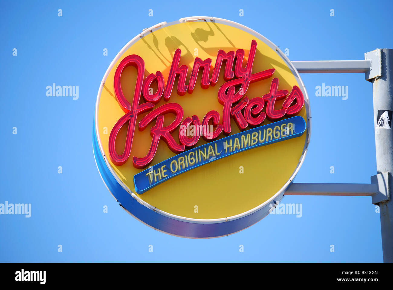 Johnny Rockets Original Hamburger Diner, Melrose Avenue, Hollywood, Los Angeles, California, United States of America Stock Photo