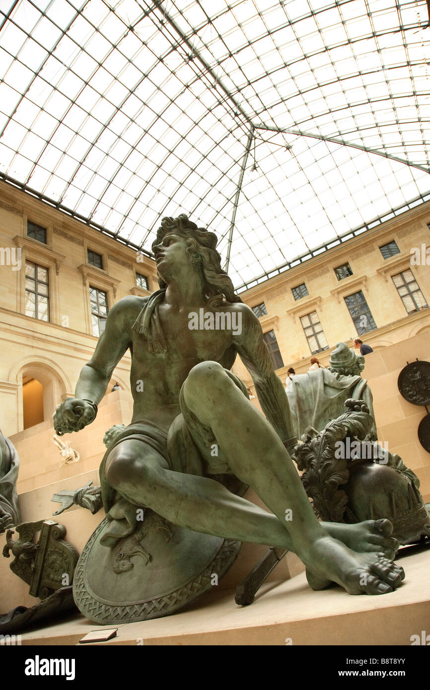 PARIS LOUVRE MUSEUM COUR PUGET Stock Photo