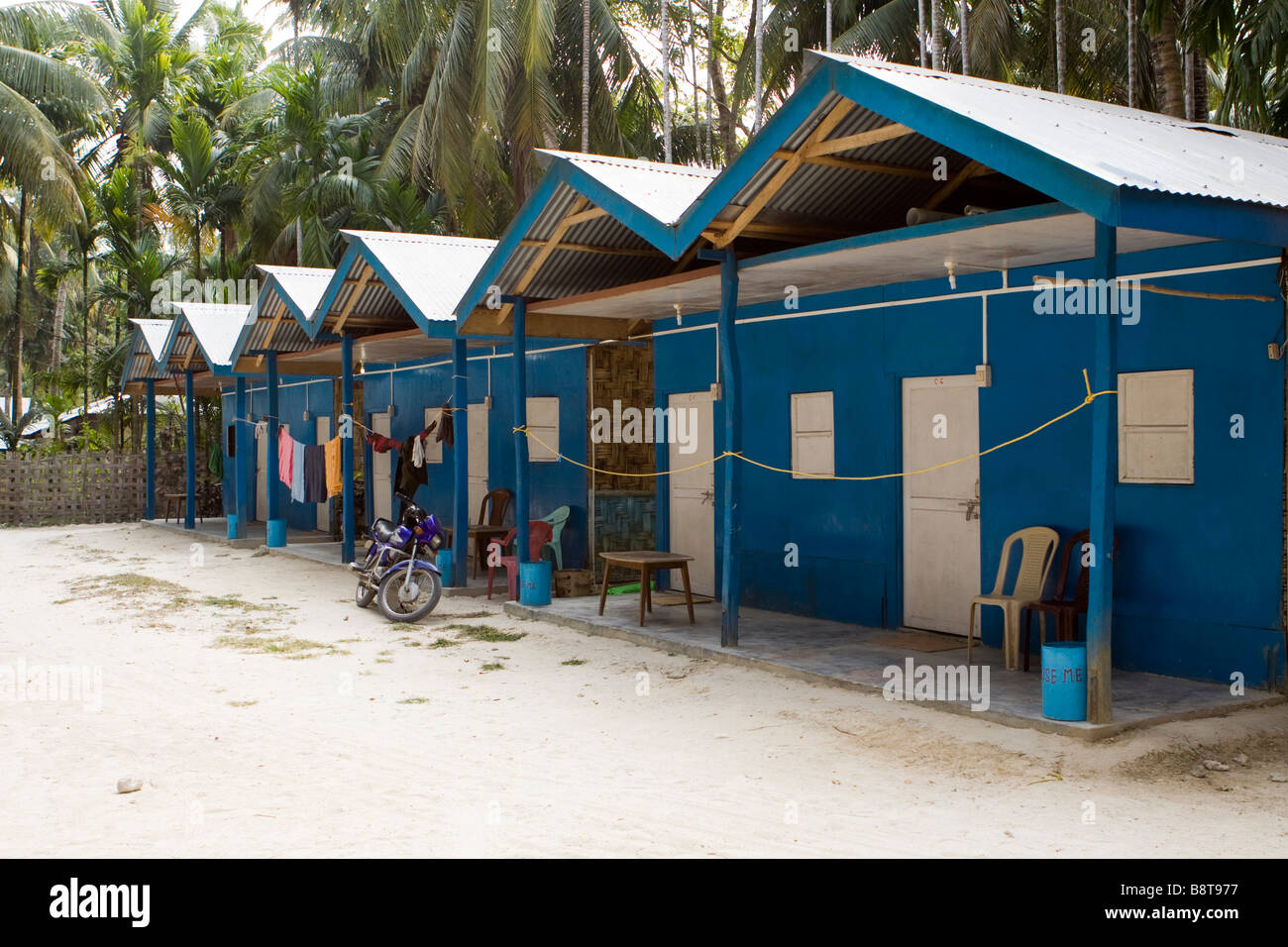 India Andaman and Nicobar Havelock island sunrise resort concrete built accommodation Stock Photo