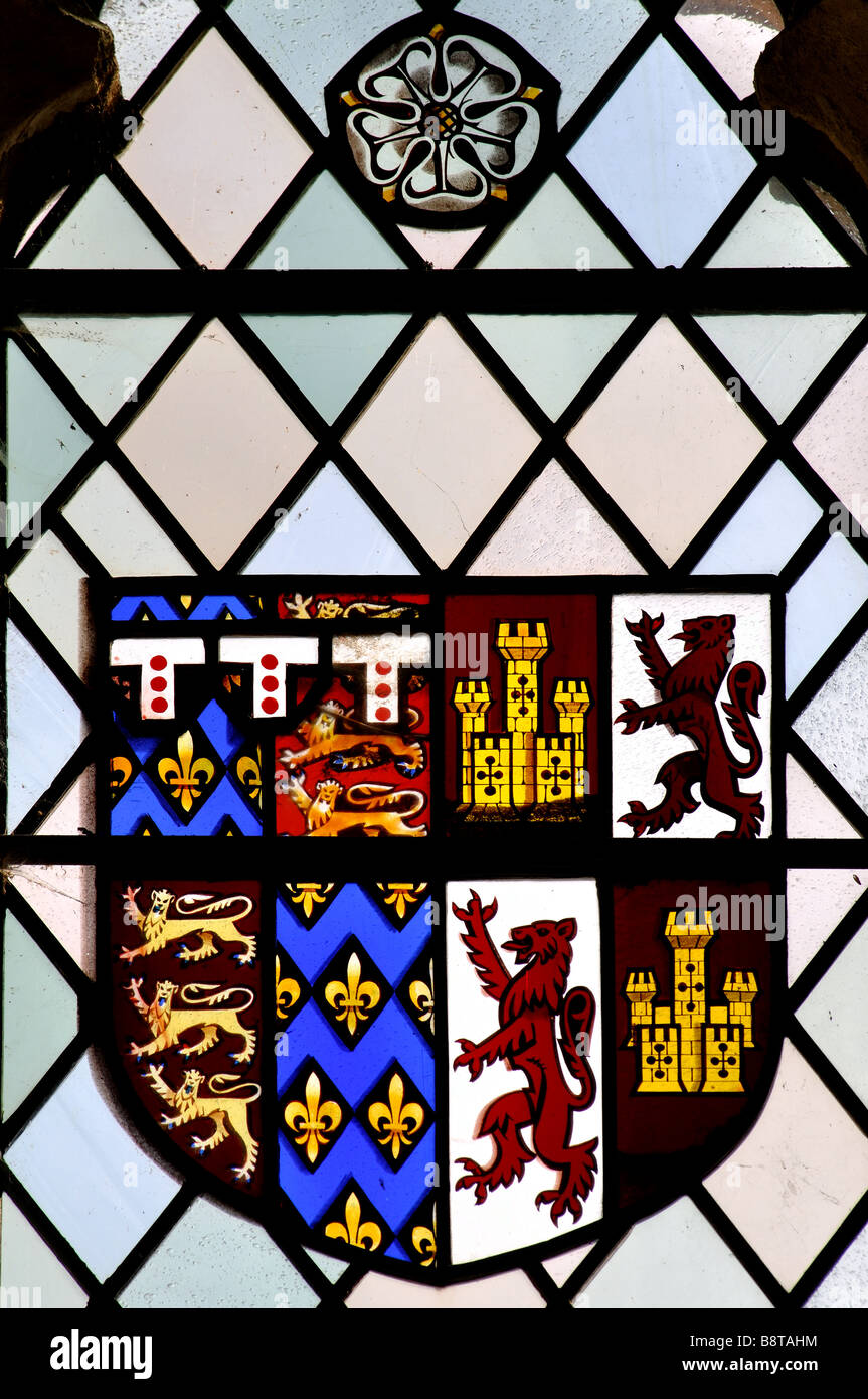 Arms of Edmund of Langley, 1st Duke of York, 1341-1402 Stock Photo