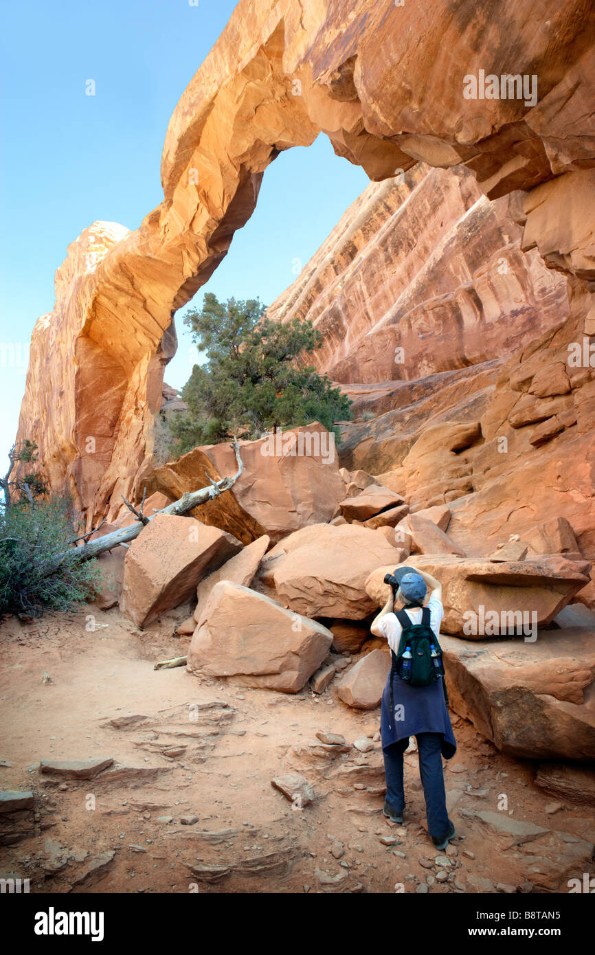 Wall Arch in Arches National Park Utah USA Stock Photo - Alamy