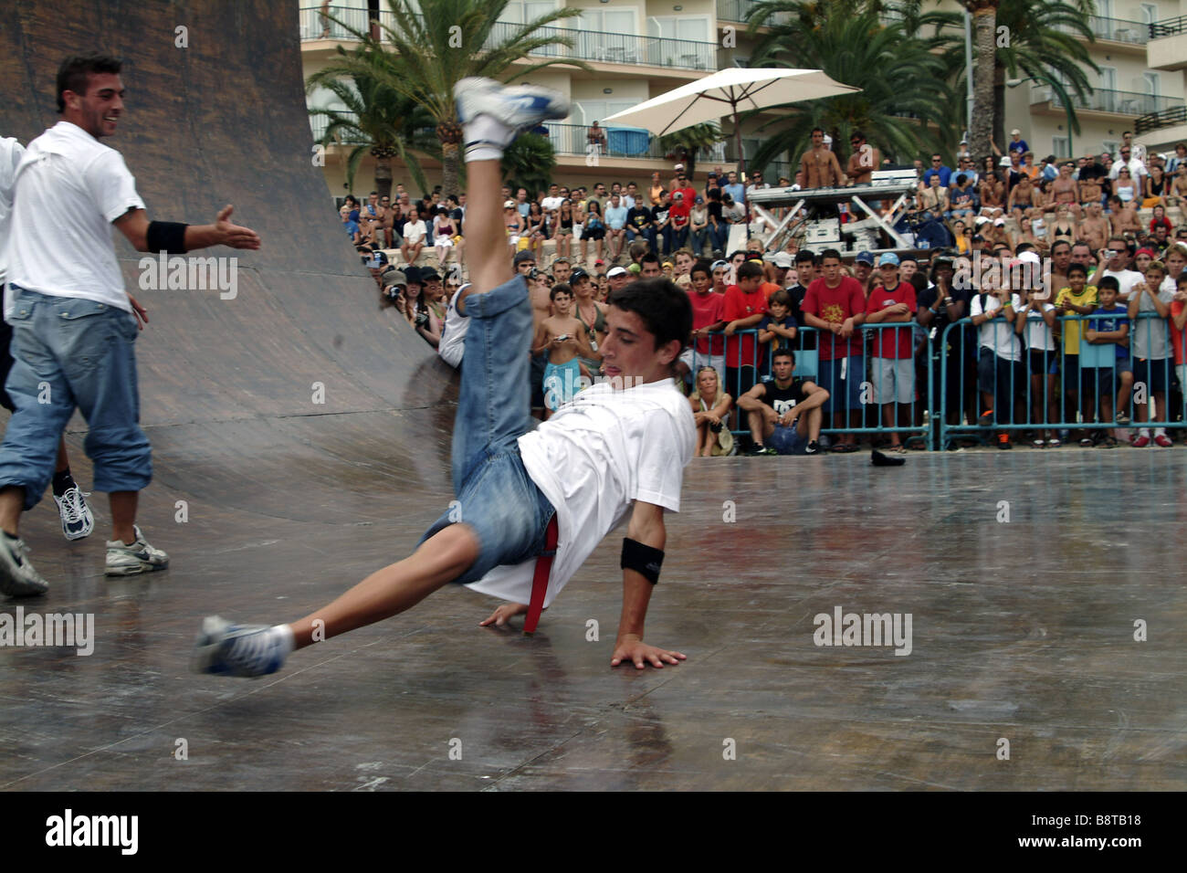 breakdancer, Spain, Balearen, Majorca, Palma Stock Photo