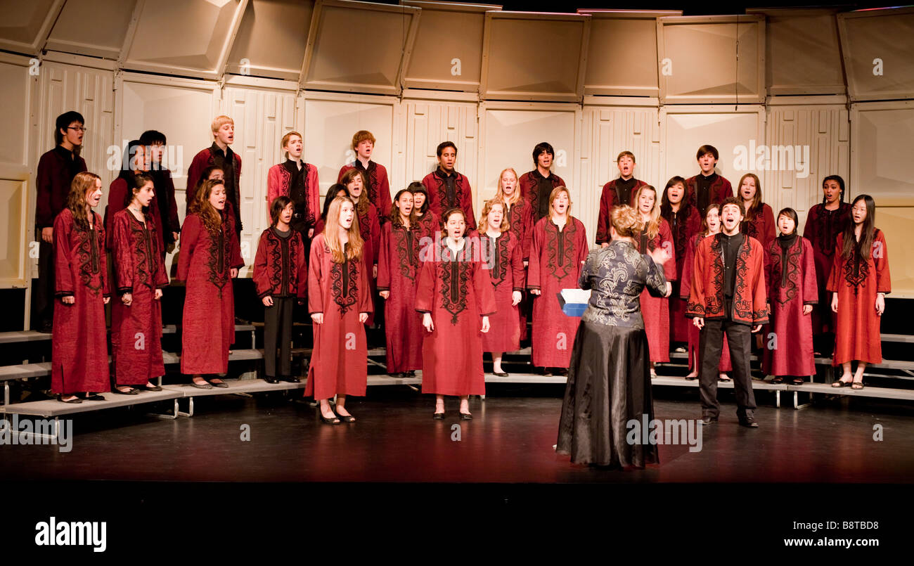 high school chamber choir concert, Cairo American College, Cairo, Egypt Stock Photo