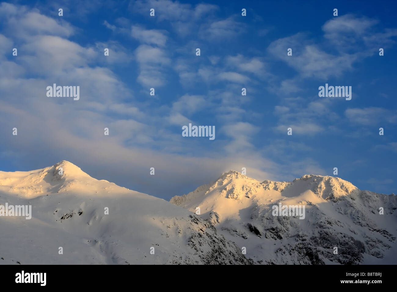 Mountain covered with snow Stock Photo - Alamy