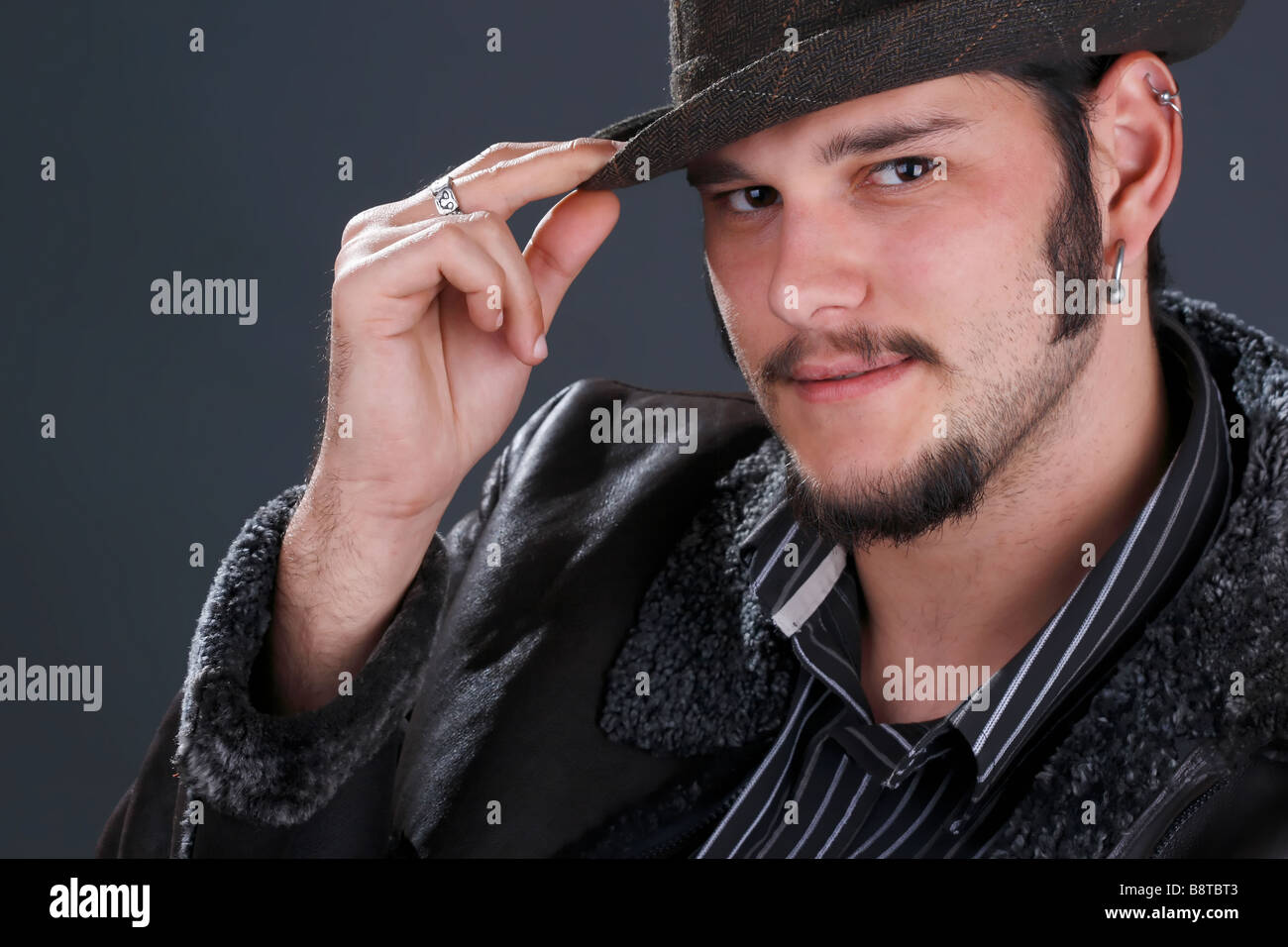 Man with hat Stock Photo