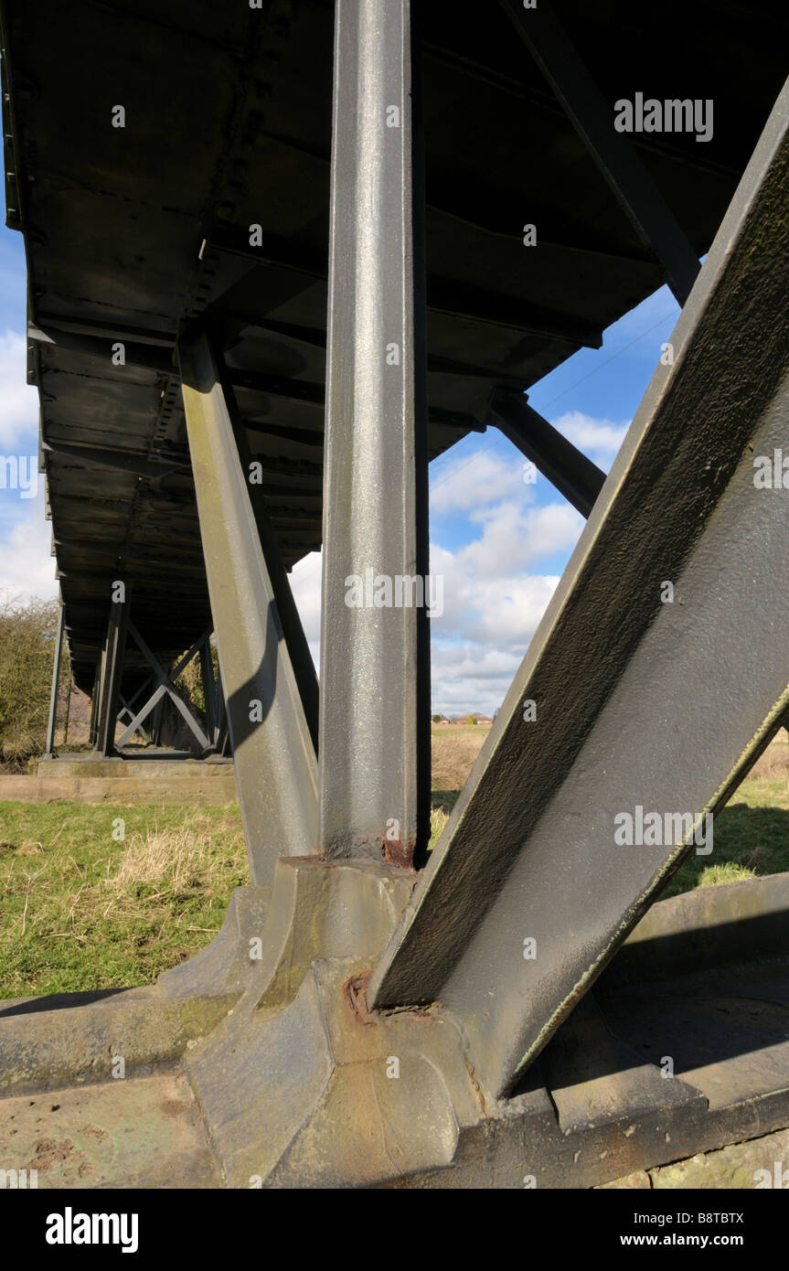 Thomas Telford cast iron aqueduct at Longdon on Tern Shropshire Stock Photo Alamy