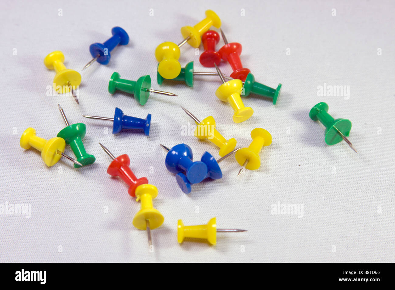 Wall push pins in different colors Stock Photo - Alamy