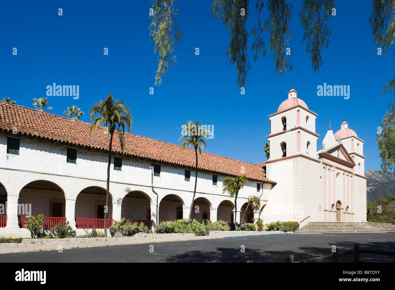 Santa Barbara Mission, Santa Barbara, West Coast, California, USA Stock Photo