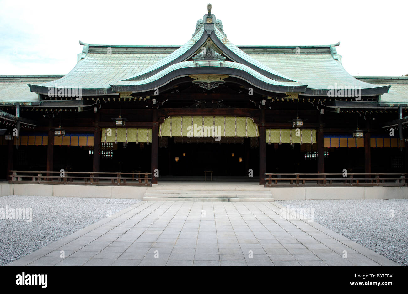The central sanctuary at the Meiji shrine, located in Yoyogi park at Shibuya, Tokyo, Japan. Stock Photo