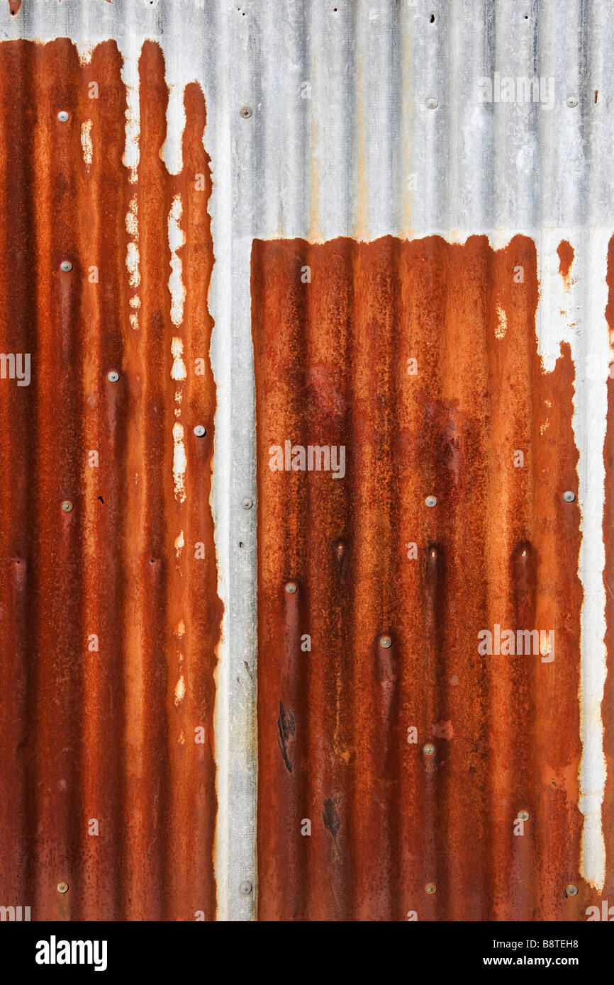 Rusting corregated iron abstract Stock Photo - Alamy