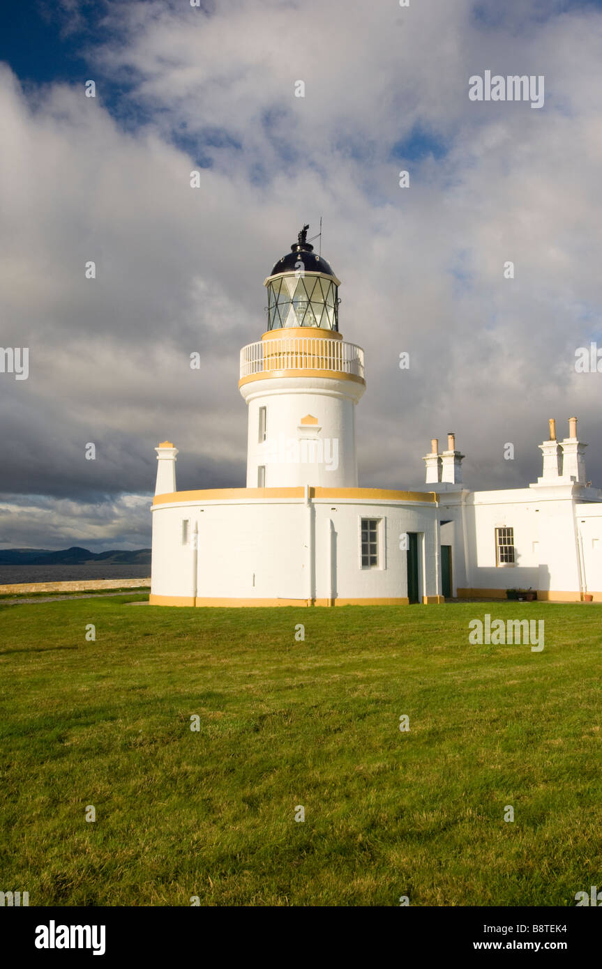 Chanonry Point lighthouse, located near the village of Fortrose on the Moray Firth, Scotland. Stock Photo