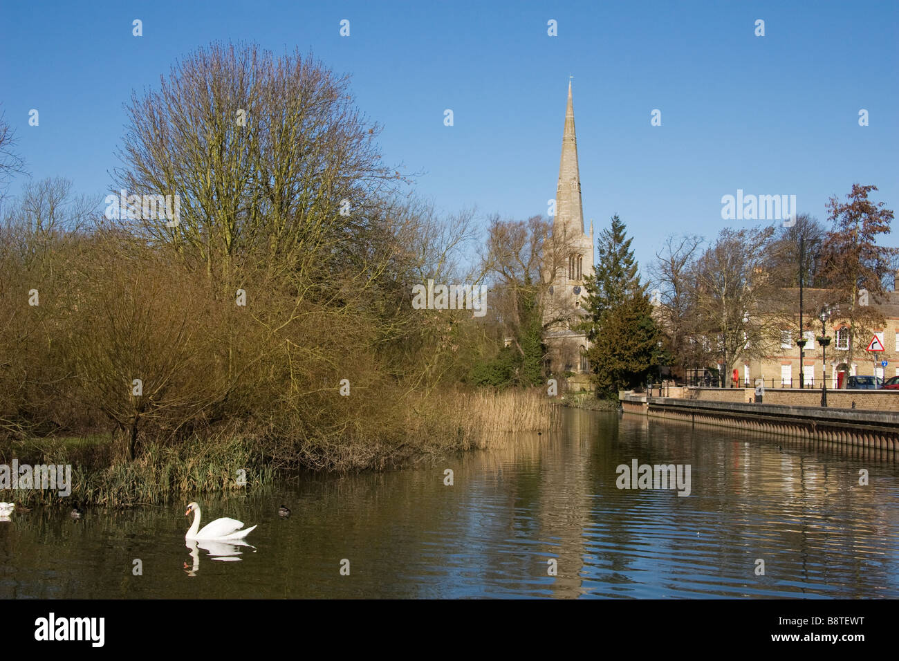 The quay st ives cambridgeshire east anglia uk river hires stock