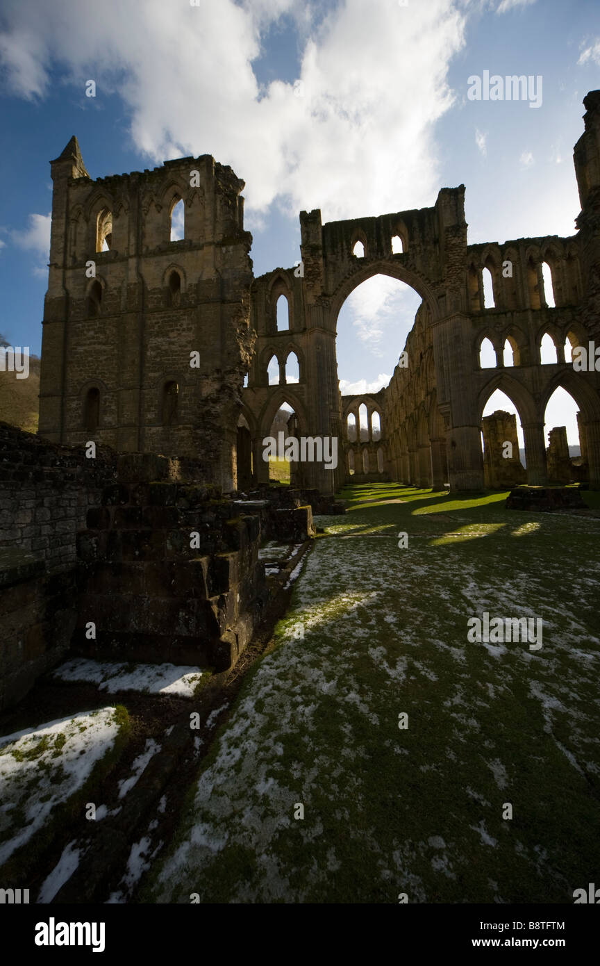 The Ruins of Rievaulx Abbey, North Riding of Yorkshire, United Kingdom Stock Photo