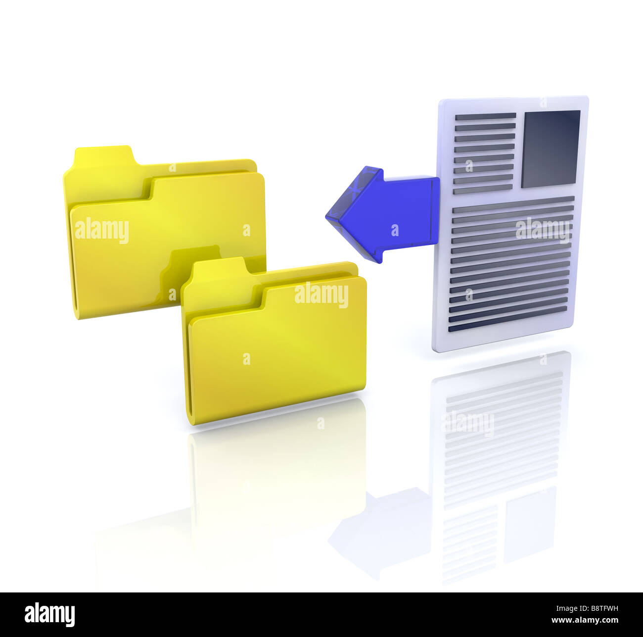 3D computer icon for copy files Stock Photo