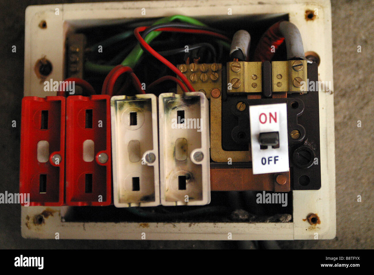 Old electrical fuse box hi-res stock photography and images - Alamy