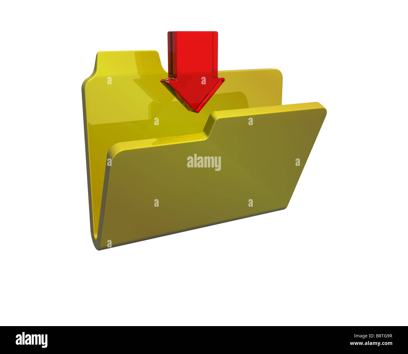 Folder icon download symbol hi-res stock photography and images - Alamy