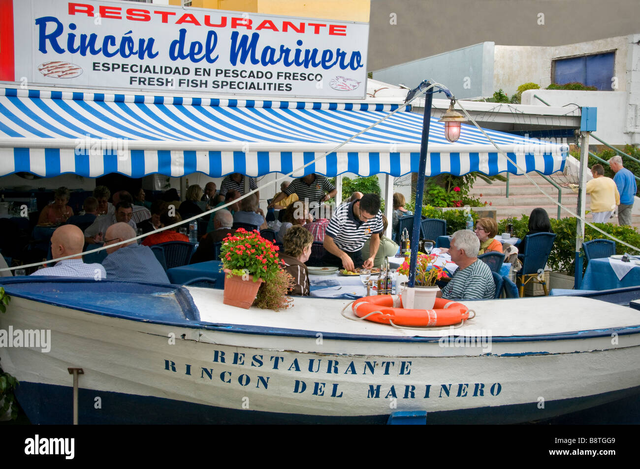 Renowned coastal restaurant Rincon del Marinero in Los Cristianos Southern Tenerife Canary