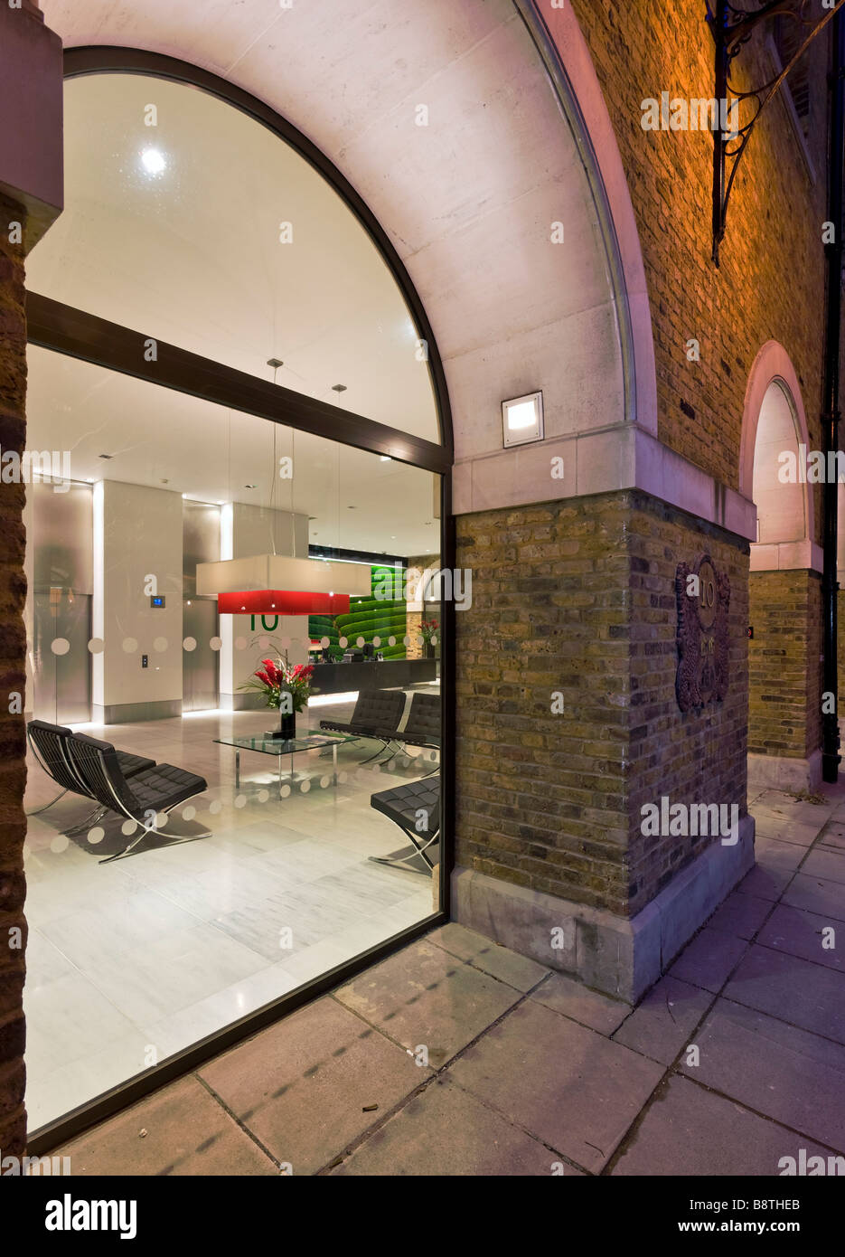 Modern office receptions at Devonshire Square in the City of London Stock Photo