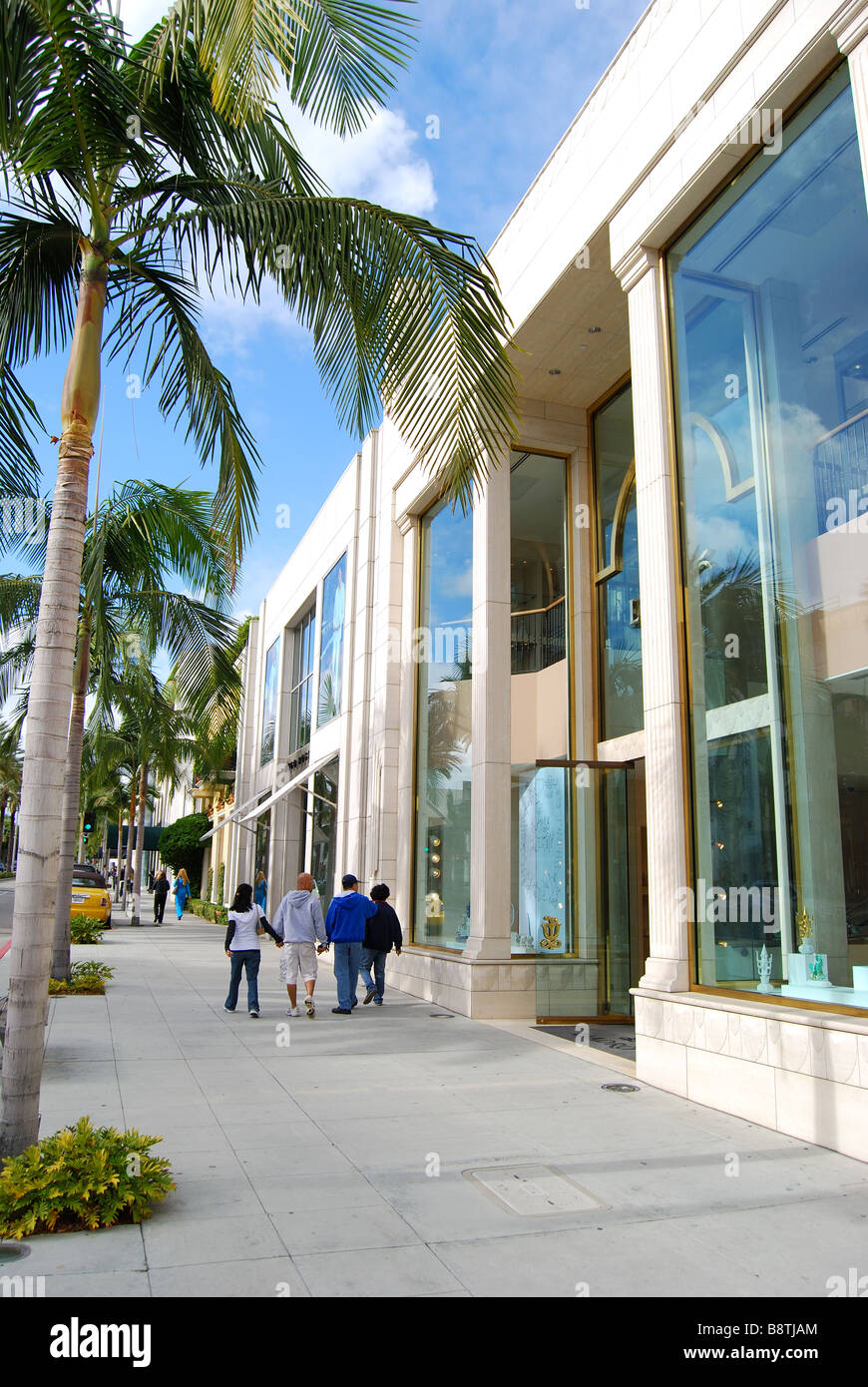 Fashion stores, North Rodeo Drive, Beverly Hills, Los Angeles, California, United States of America Stock Photo