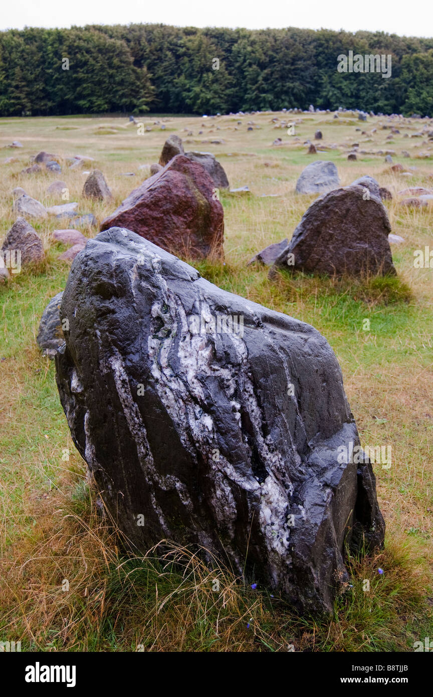 Viking Burial Grounds at Lindholm Høje Stock Photo Alamy
