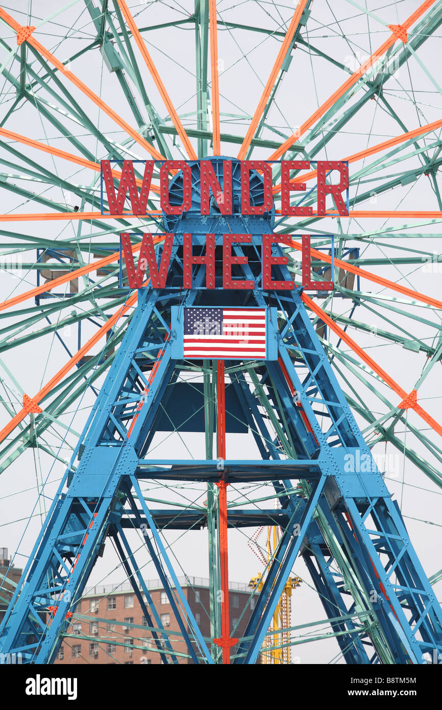 Wonder Wheel, Coney Island Stock Photo