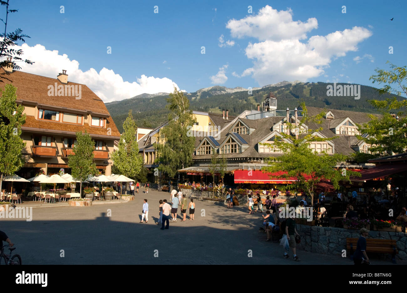 Whistler Village In Summer Whistler BC Canada Stock Photo Alamy