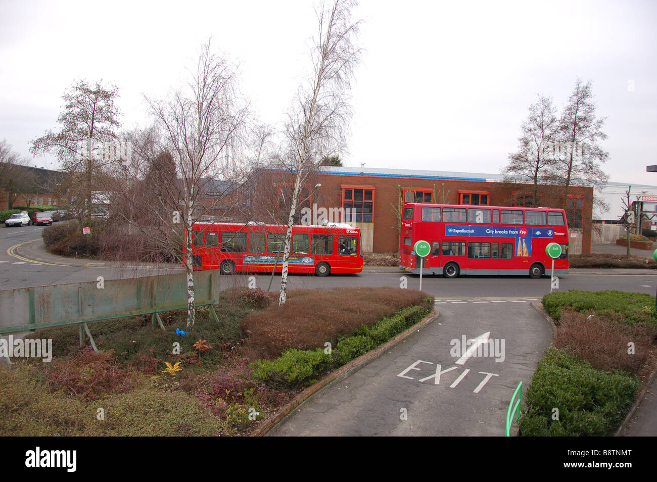 London double decker buses on Capitol way, Colindale, London, England ...