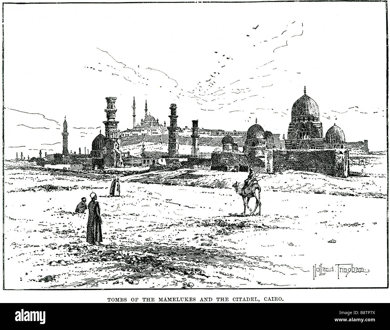 Tombs Mamelukes Citadel Cairo 1893 barracks Stock Photo