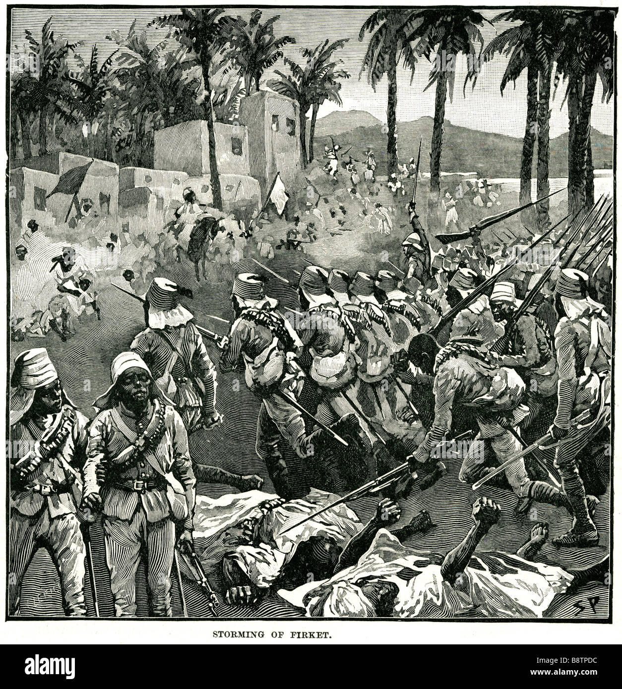 storming of firket The Battle of Ferkeh (or Firket) occurred during the Mahdist War when an army of the Mahdist Sudanese was sur Stock Photo