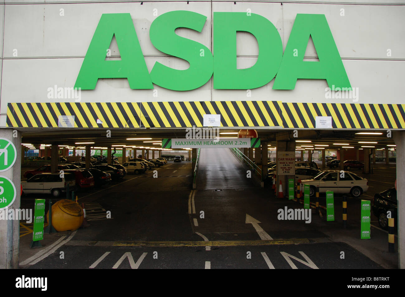Asda car park at Colindale, London, England, Uk Stock Photo