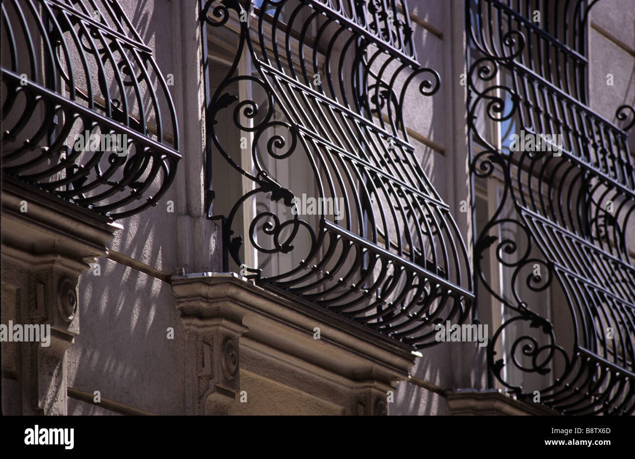 Ornate Scroll Design Wrought Iron Window Grills, Vienna, Austria Stock  Photo - Alamy