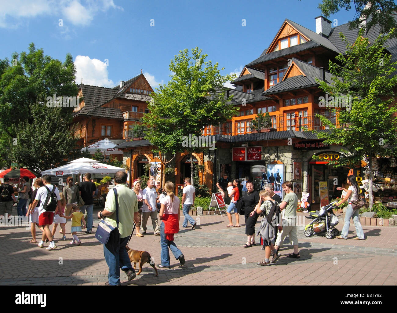 Poland Zakopane town Krupowki Street Stock Photo - Alamy