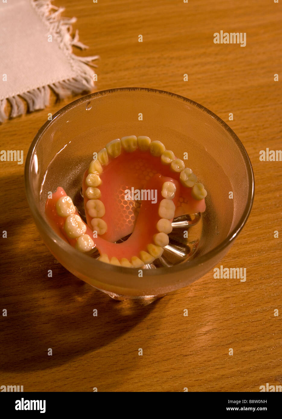 Denture in glass Stock Photo Alamy