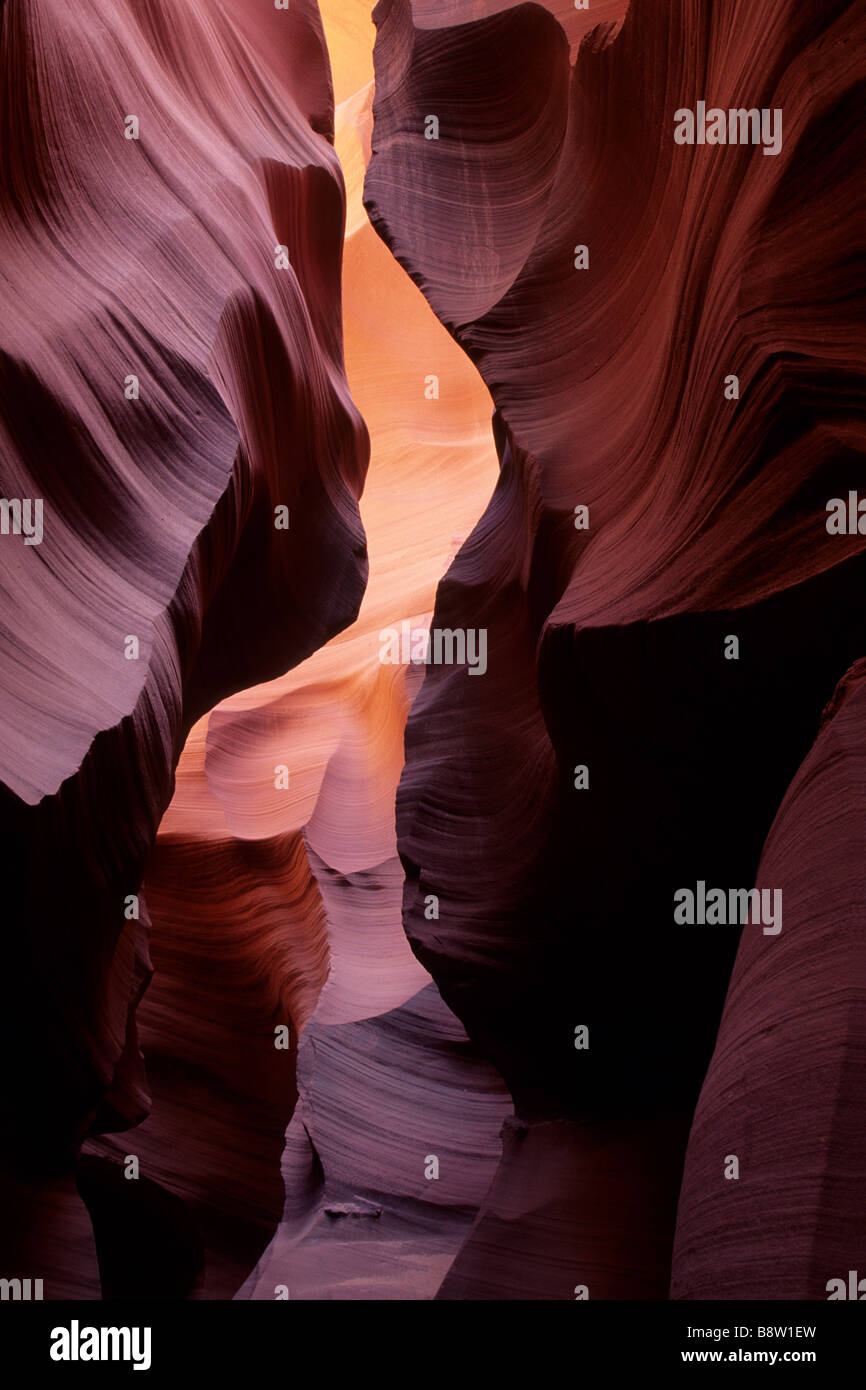 Antelope Canyon, sandstone rock formations Stock Photo