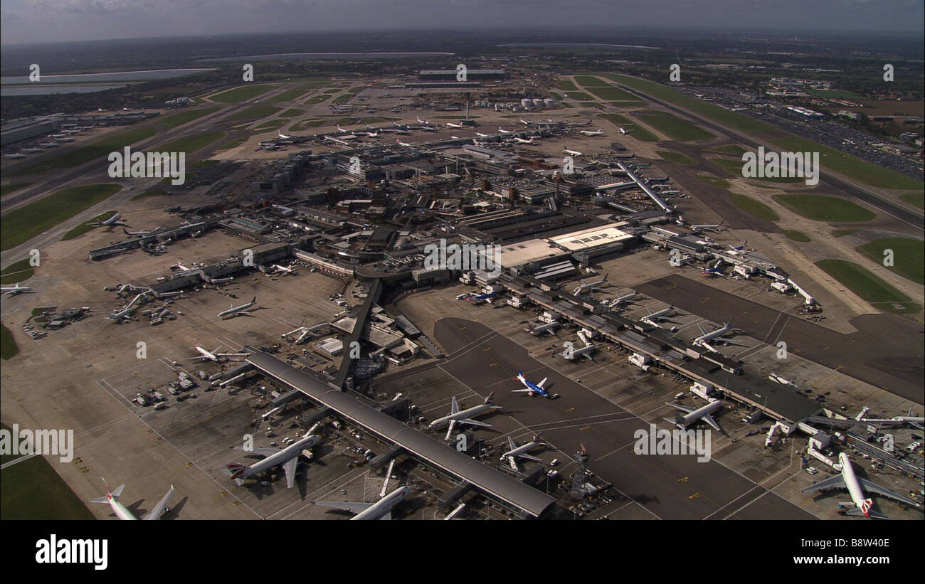 Aerial view heathrow airport hi-res stock photography and images - Alamy