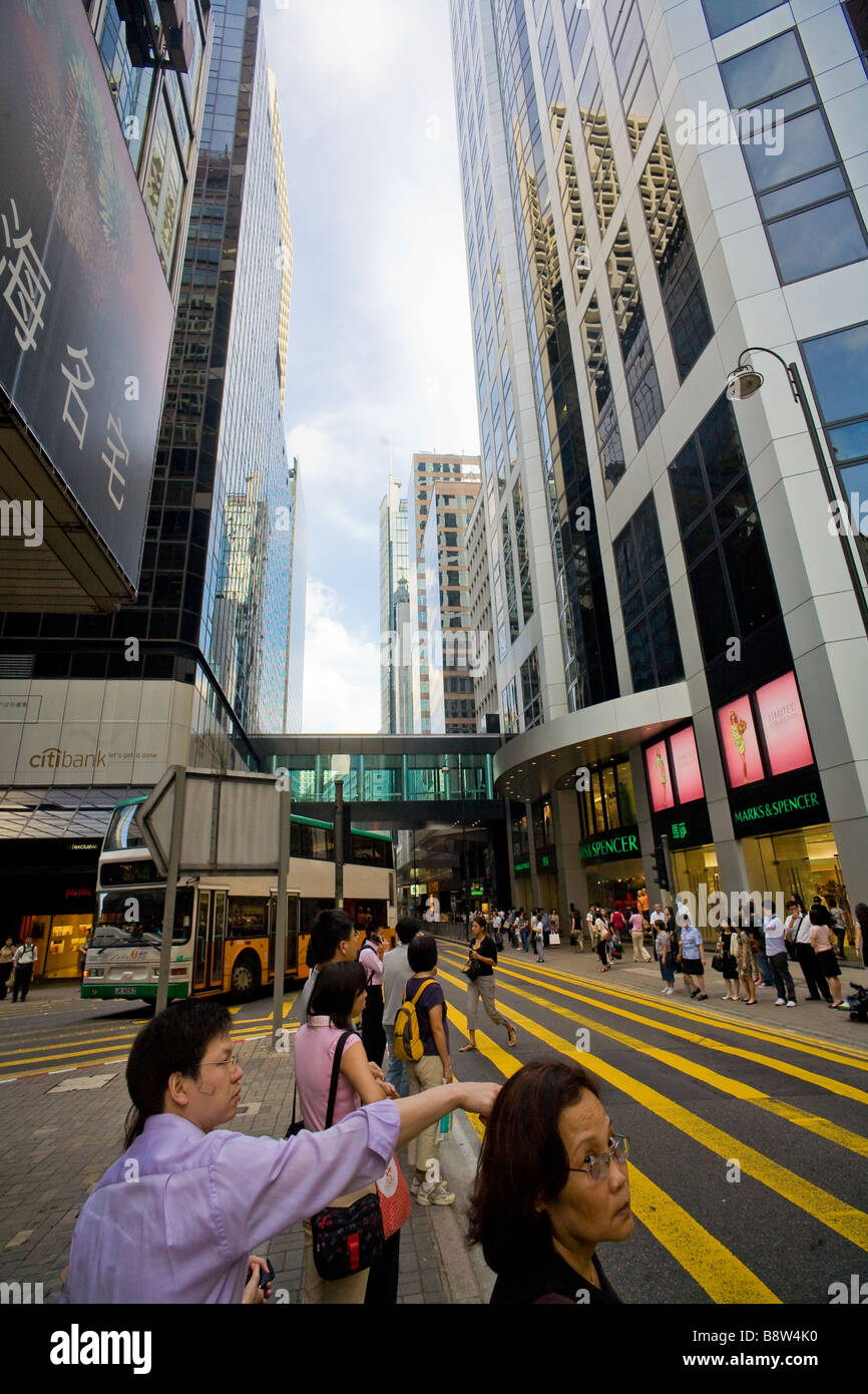 Street scene in downtown Hong Kong, China Stock Photo - Alamy