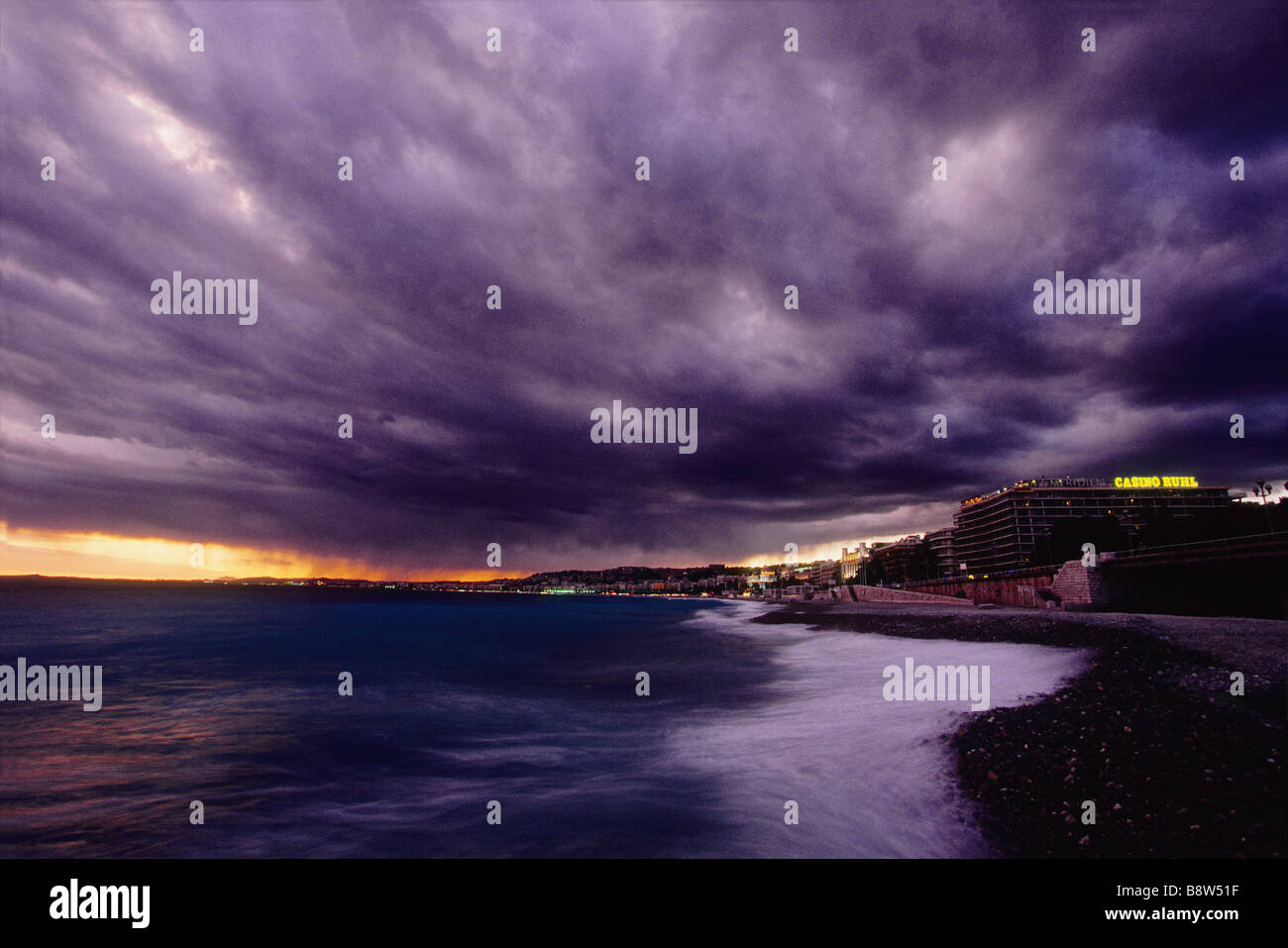 Stormy weather in Nice Stock Photo Alamy