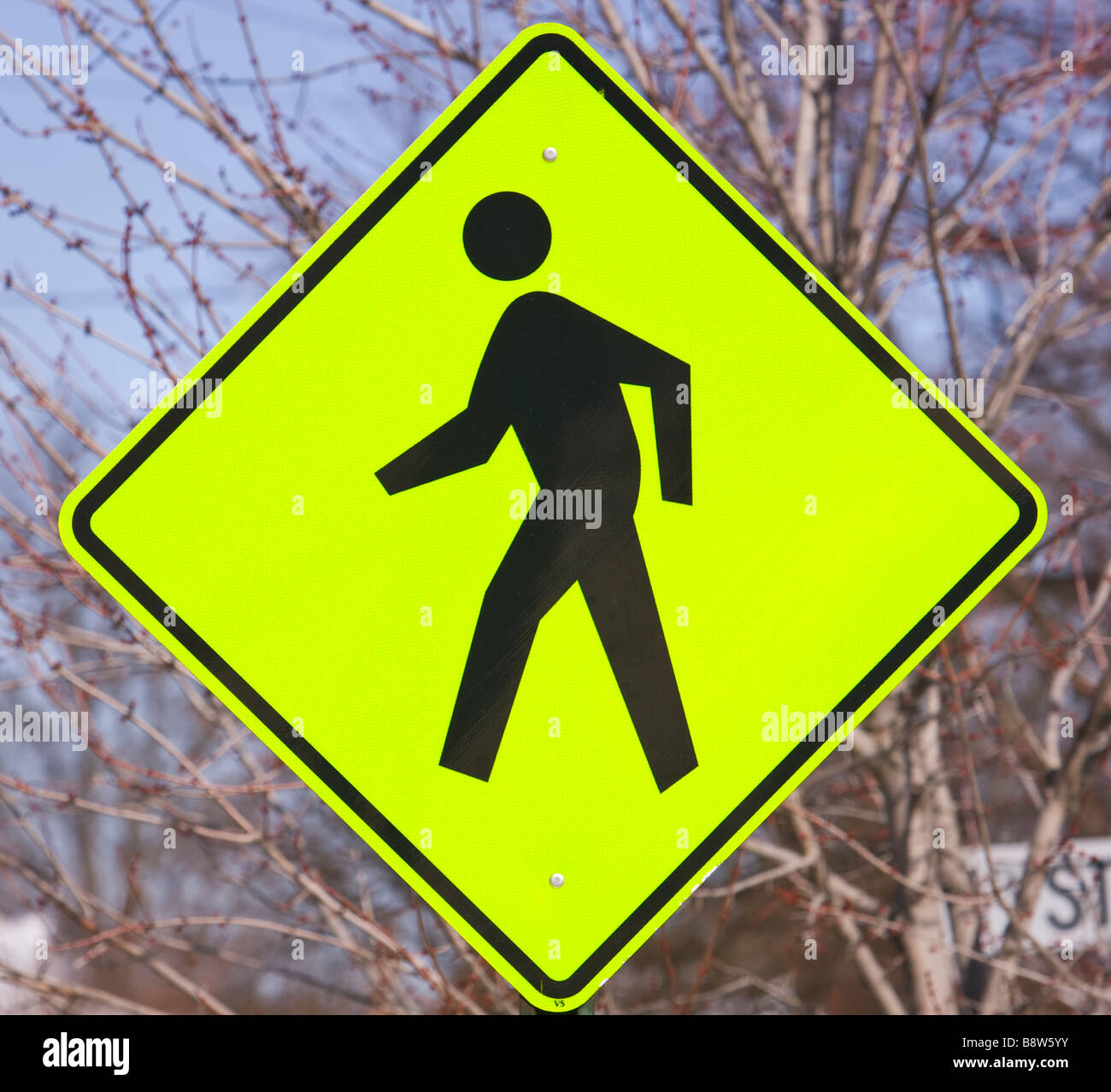 ARLINGTON VIRGINIA USA Pedestrian crossing traffic sign Stock Photo